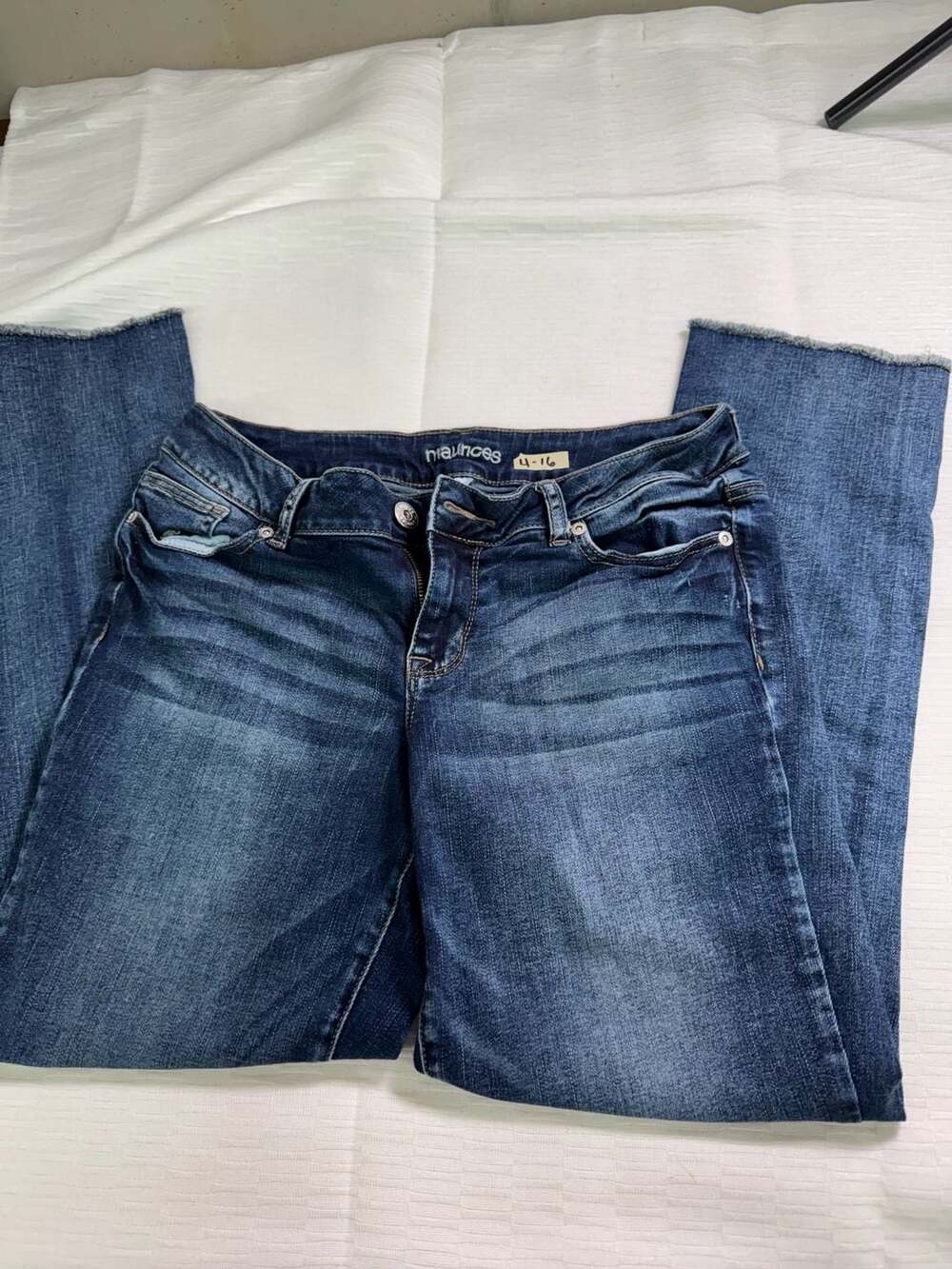 Maurices Raw Hem Straight Leg Jeans Size 3/4